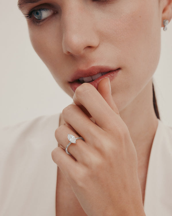 sarah & sebastian Marquise Engagement Ring