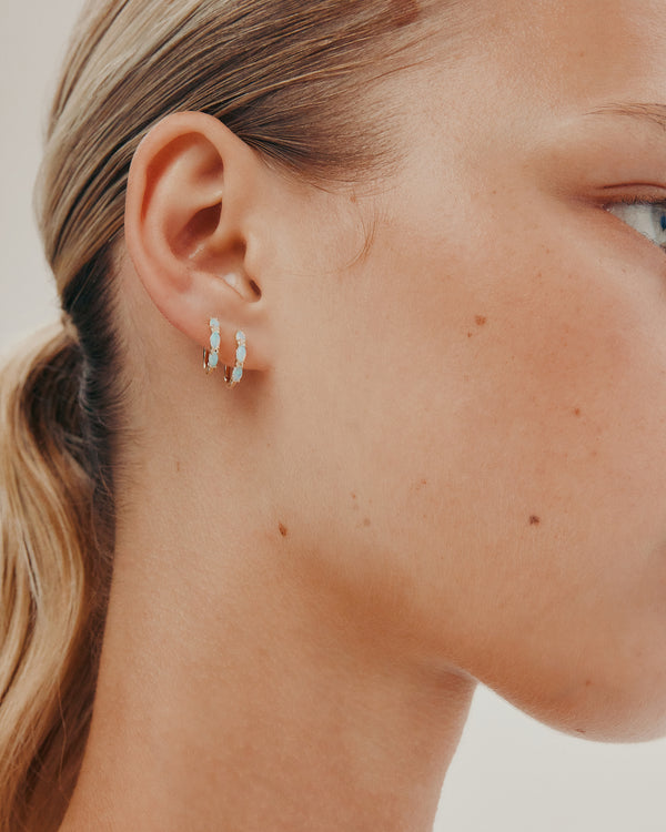 Sarah & Sebastian Nymph Opal Hoops