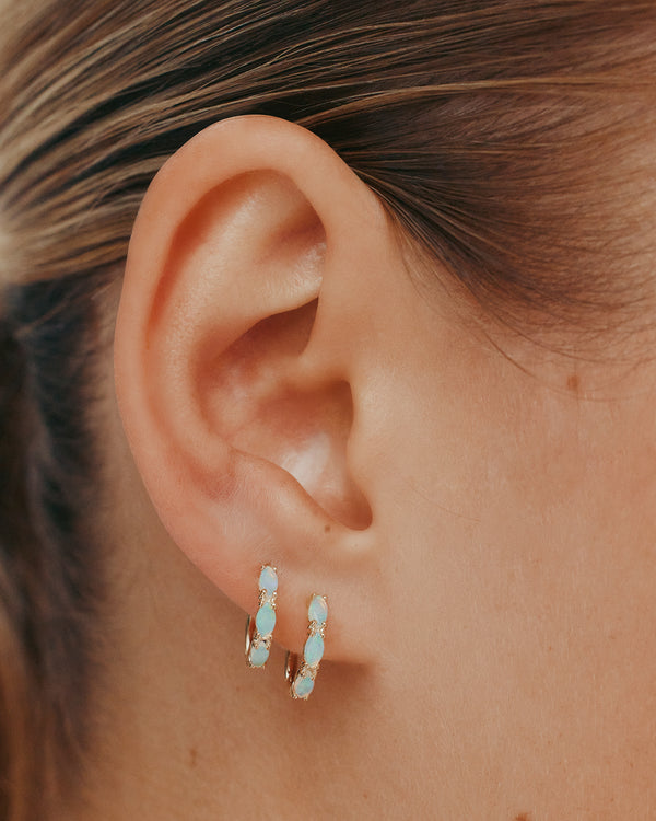 Sarah & Sebastian Nymph Opal Hoops