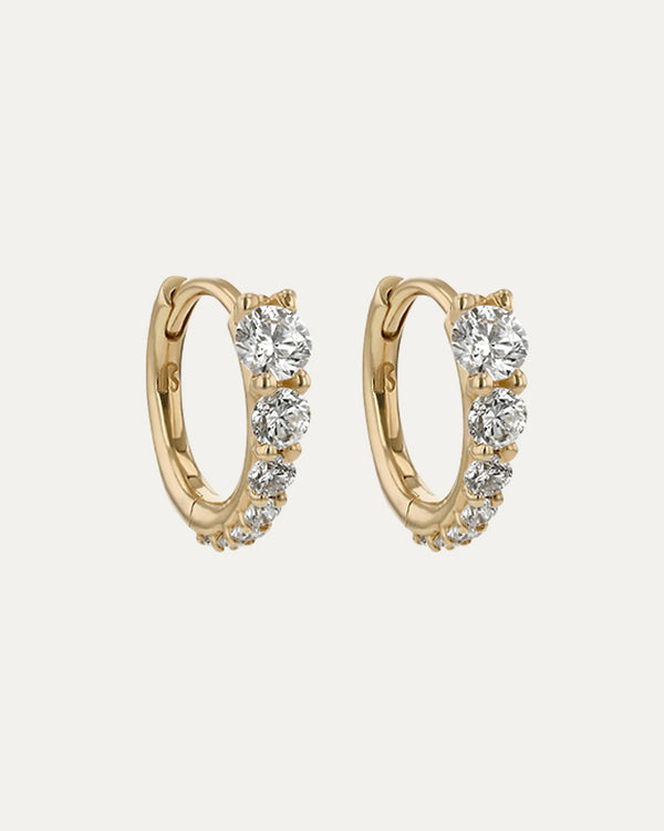 Sarah & Sebastian Ouroboros Diamond Hoops