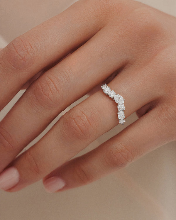 sarah & sebastian Oval Salt Drop Ring