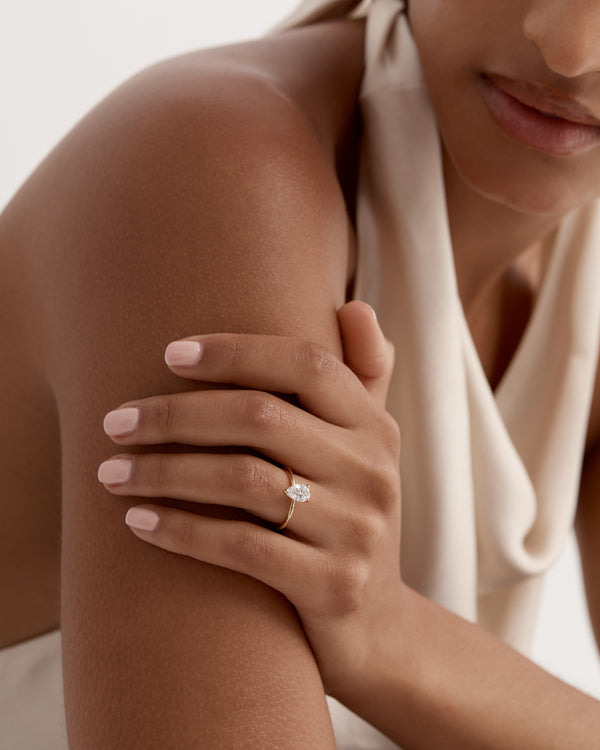 sarah & sebastian Pear Engagement Ring