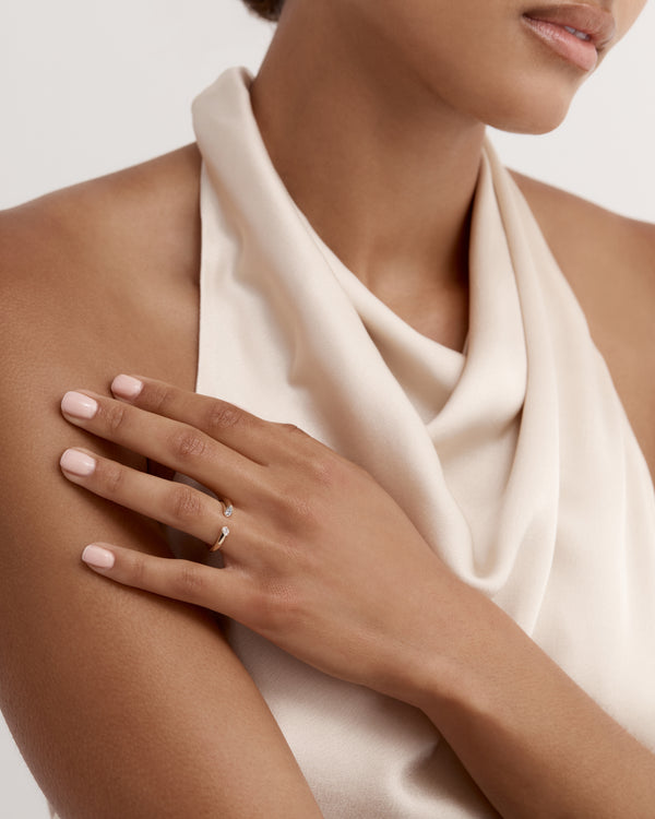 Sarah & Sebastian Pear Suspense Duo Ring