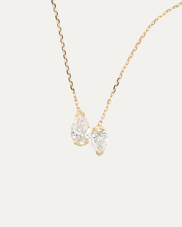 sarah & sebastian Pear Toi Et Moi Necklace