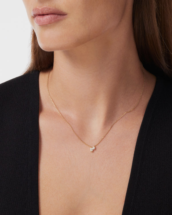 Sarah & Sebastian Petite Oval Toi Et Moi Necklace