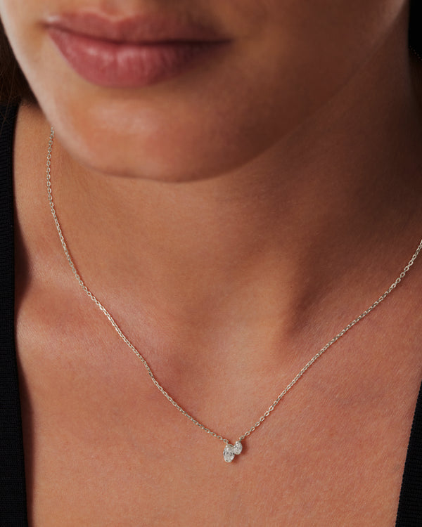 Sarah & Sebastian Petite Oval Toi Et Moi Necklace