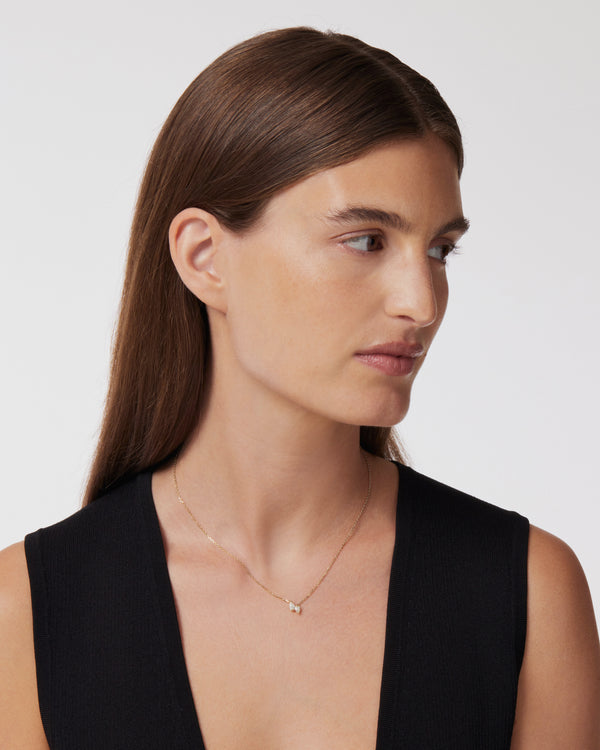 Sarah & Sebastian Petite Pear Toi Et Moi Necklace