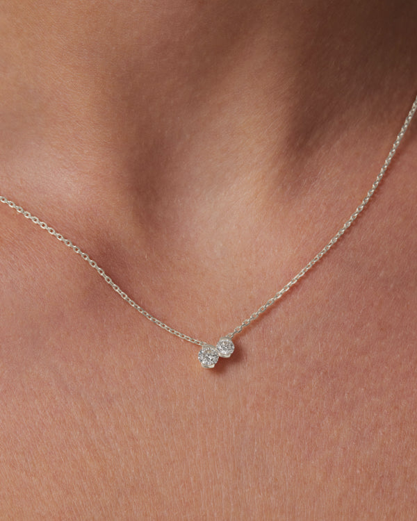 sarah & sebastian Petite Round Toi Et Moi Necklace