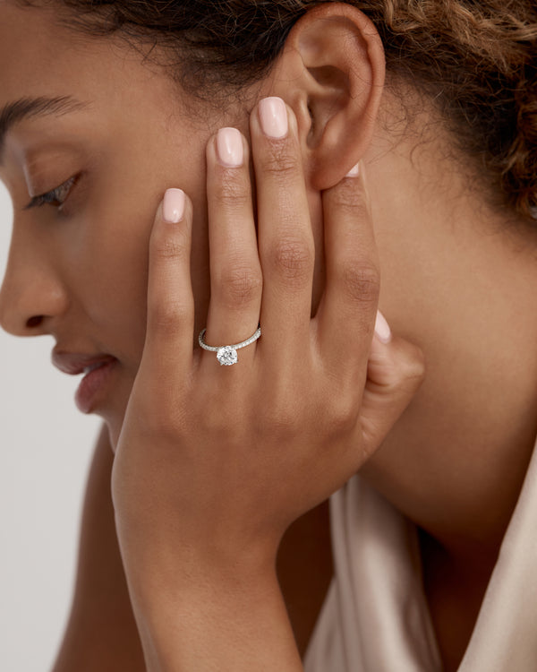 sarah & sebastian Round Eternity Engagement Ring