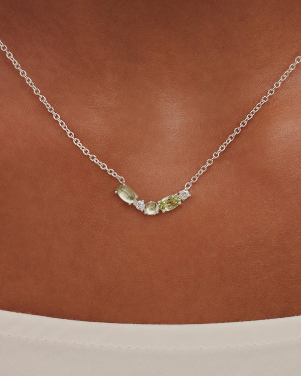 Sarah & Sebastian Sand Diamond Peridot Necklace