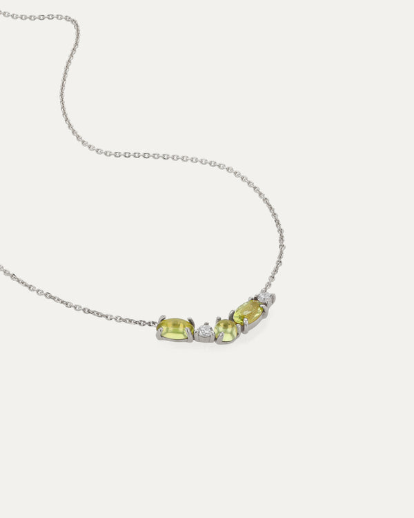sarah & sebastian Sand Diamond Peridot Necklace