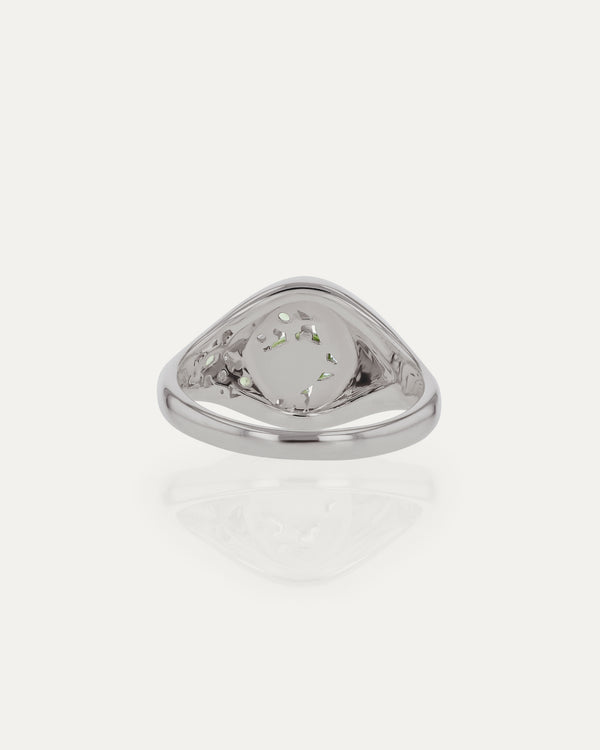 Sarah & Sebastian Sand Peridot Signet Ring