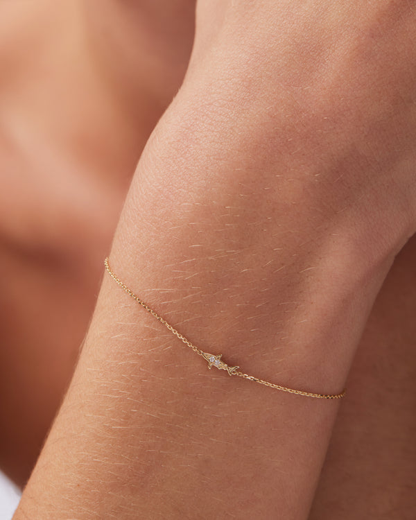 Sarah & Sebastian Shark Diamond Soldered Bracelet