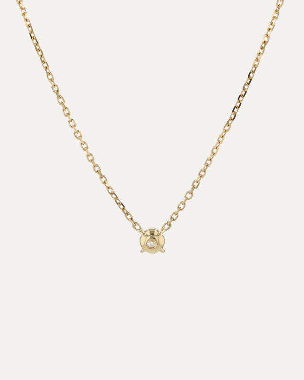 Sarah & Sebastian Solitaire Round Diamond Necklace