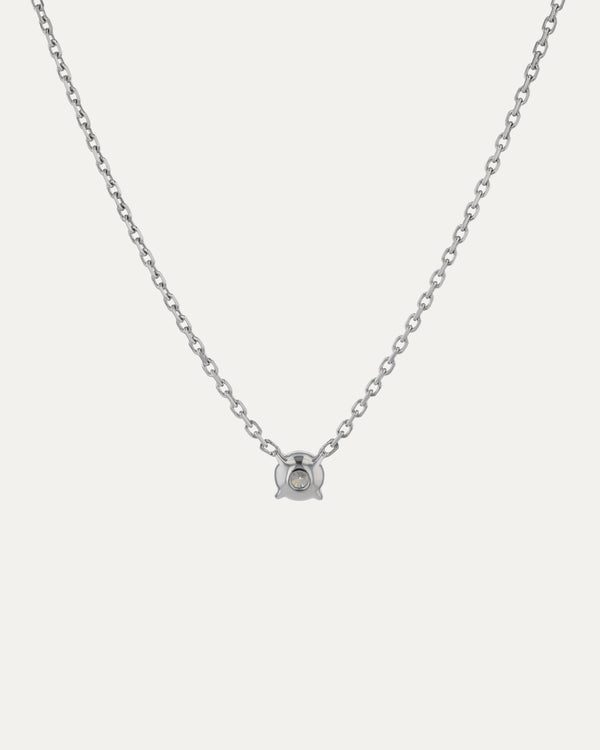Sarah & Sebastian Solitaire Round Diamond Necklace