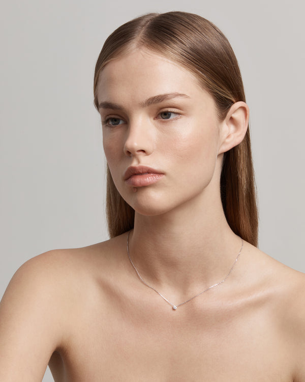 sarah & sebastian Solitaire Round Diamond Necklace