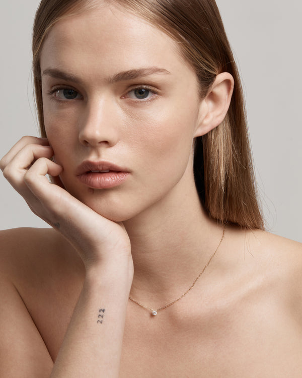 sarah & sebastian Solitaire Round Diamond Necklace