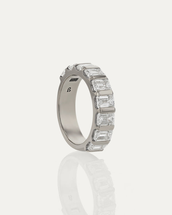 Sarah & Sebastian Suspense Emerald Eternity Ring I