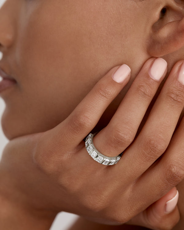 sarah & sebastian Suspense Emerald Eternity Ring I