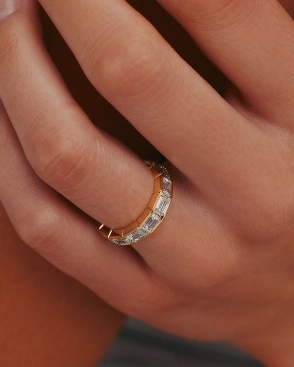 Sarah & Sebastian Suspense Emerald Eternity Ring II