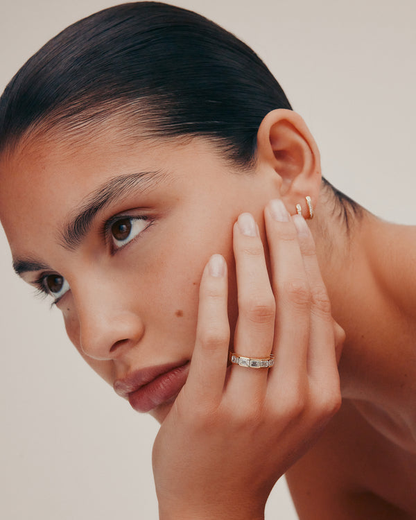 sarah & sebastian Suspense Emerald Eternity Ring II