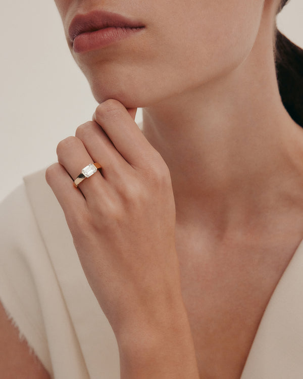 Sarah & Sebastian Suspense Emerald Ring