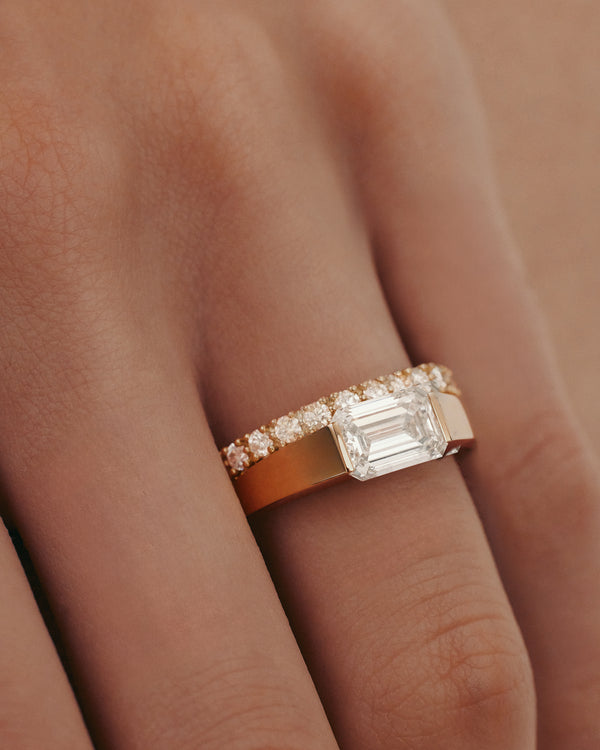 Sarah & Sebastian Suspense Emerald Ring