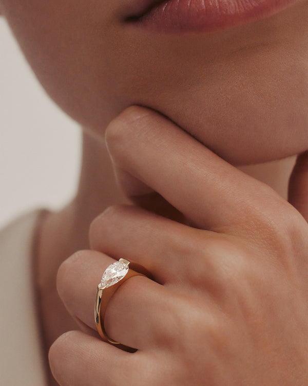 Sarah & Sebastian Suspense Pear Ring