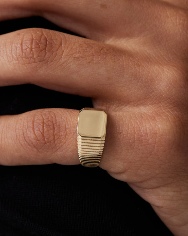 Sarah & Sebastian Traction Signet Ring