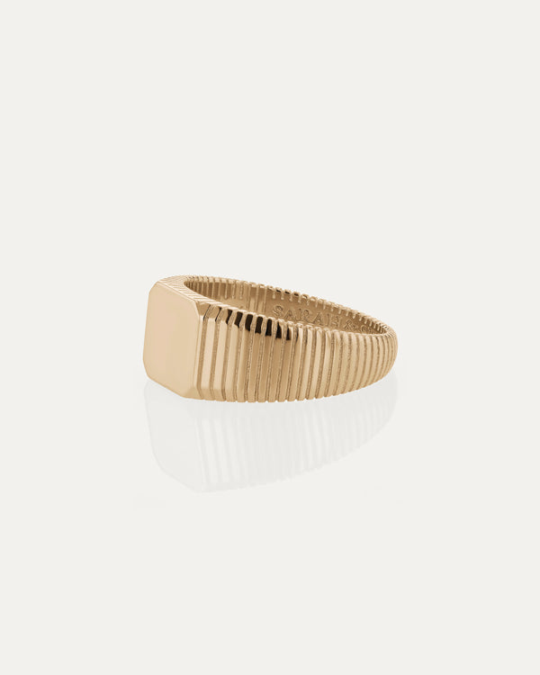 Sarah & Sebastian Traction Signet Ring
