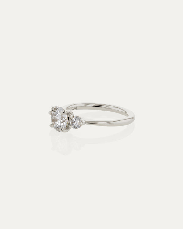 sarah & sebastian Trilogy Round Engagement Ring