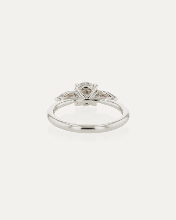 Sarah & Sebastian Trilogy Round Pear Engagement Ring
