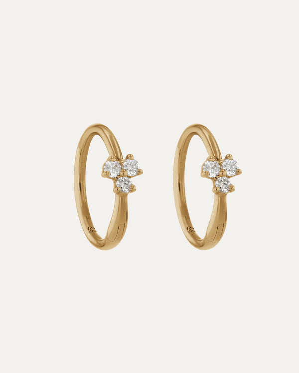 sarah & sebastian Trio Diamond Hoop