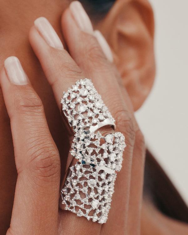 sarah & sebastian Urchin Lace Armour Ring