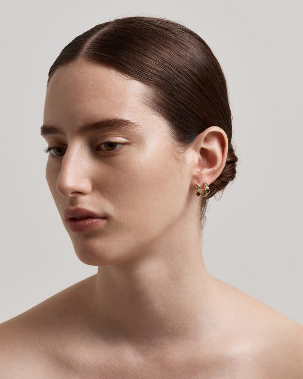 Sarah & Sebastian Verdigris Cluster Hoops