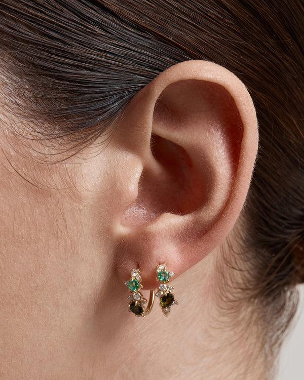 Sarah & Sebastian Verdigris Cluster Hoops