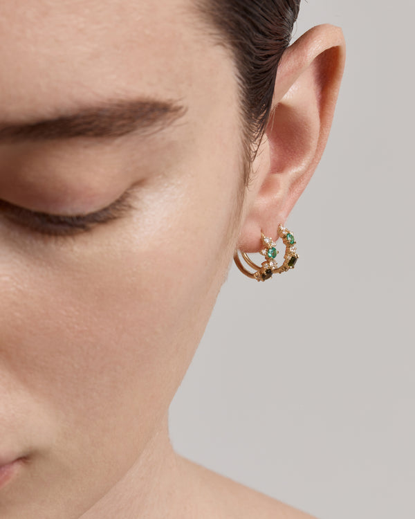 Sarah & Sebastian Verdigris Cluster Hoops