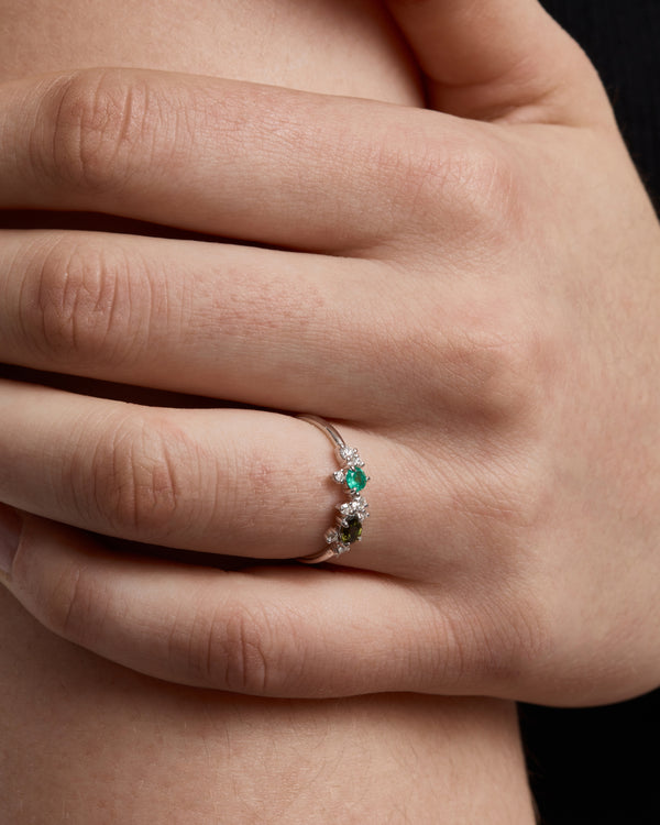sarah & sebastian Verdigris Cluster Ring
