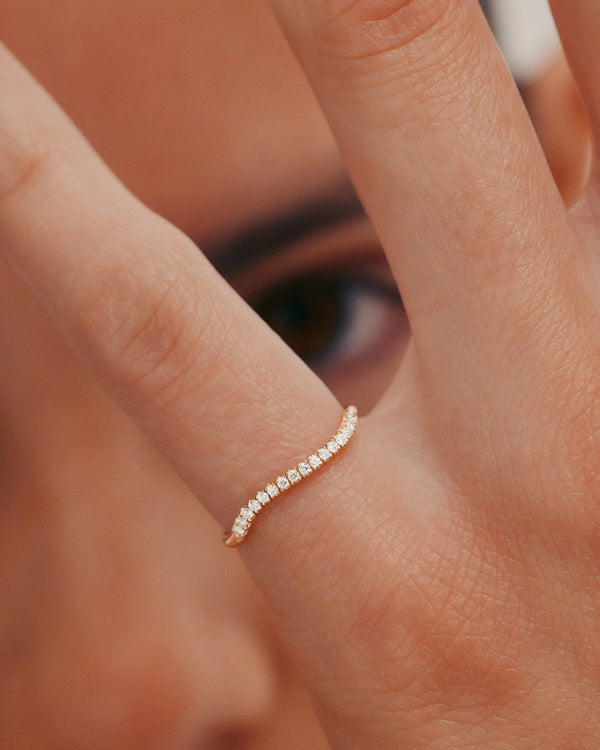 sarah & sebastian Wave Diamond Ring