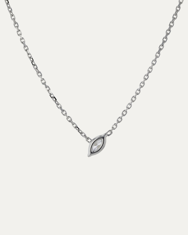 Sarah & Sebastian Solitaire Marquise Diamond Necklace