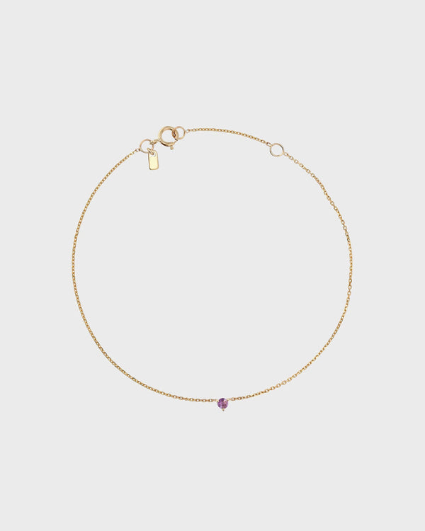 sarah & sebastian The Petite Amethyst Birthstone Bracelet