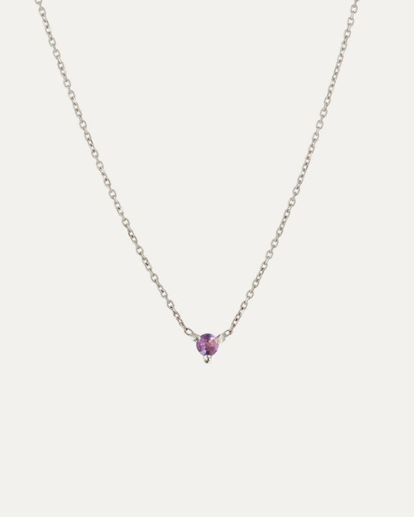 sarah & sebastian The Petite Amethyst Birthstone Necklace