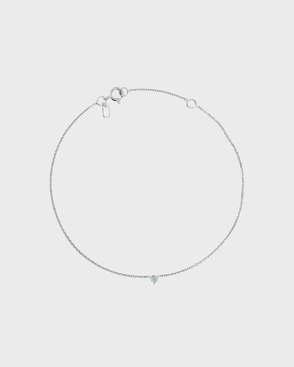 sarah & sebastian The Petite Aquamarine Birthstone Bracelet