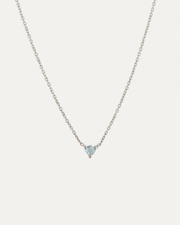 sarah & sebastian The Petite Aquamarine Birthstone Necklace