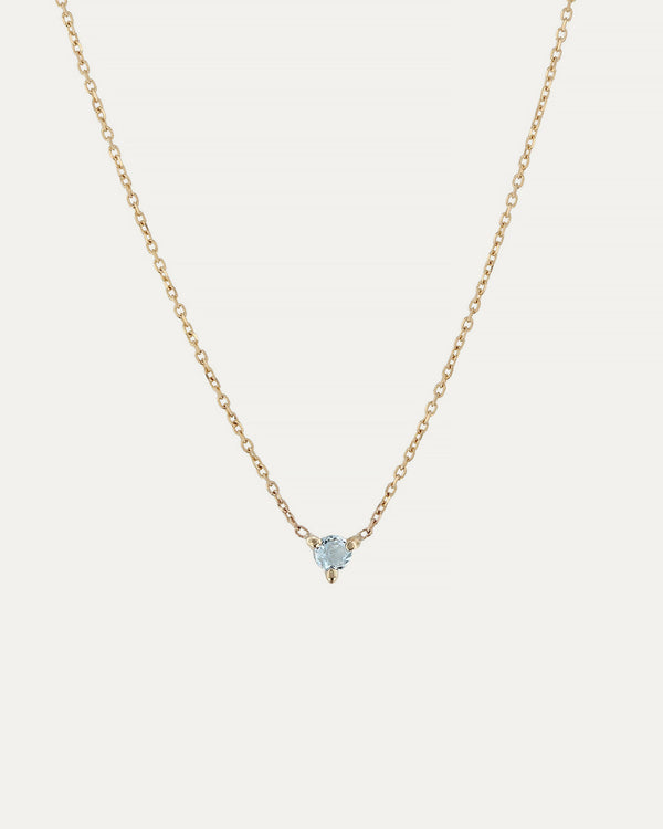 sarah & sebastian The Petite Aquamarine Birthstone Necklace