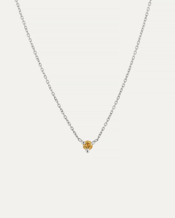 sarah & sebastian The Petite Citrine Birthstone Necklace