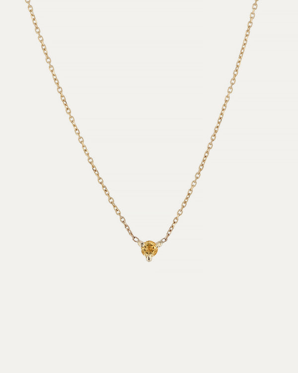 sarah & sebastian The Petite Citrine Birthstone Necklace