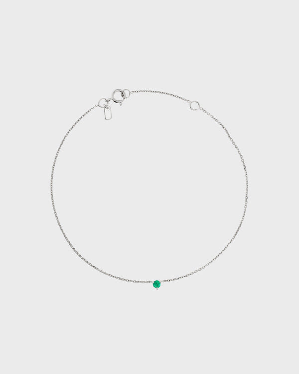 sarah & sebastian The Petite Emerald Birthstone Bracelet