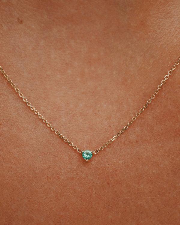 Sarah & Sebastian The Petite Emerald Birthstone Necklace