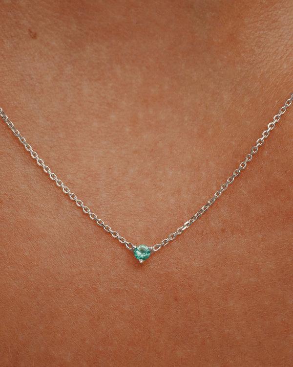 Sarah & Sebastian The Petite Emerald Birthstone Necklace